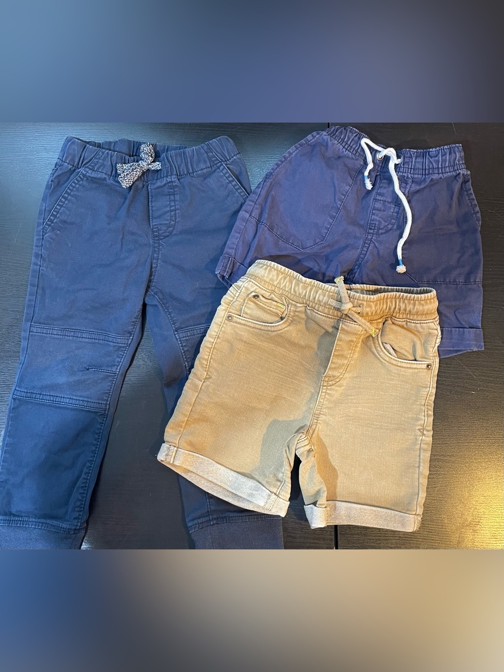 Cat & Jack Toddler Boys Elastic Waist Navy Joggers and Shorts Set